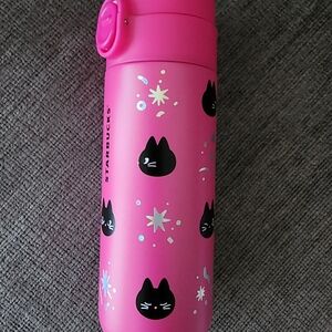 Japan Exclusive Starbucks Pink Thermos with Black Cat Design